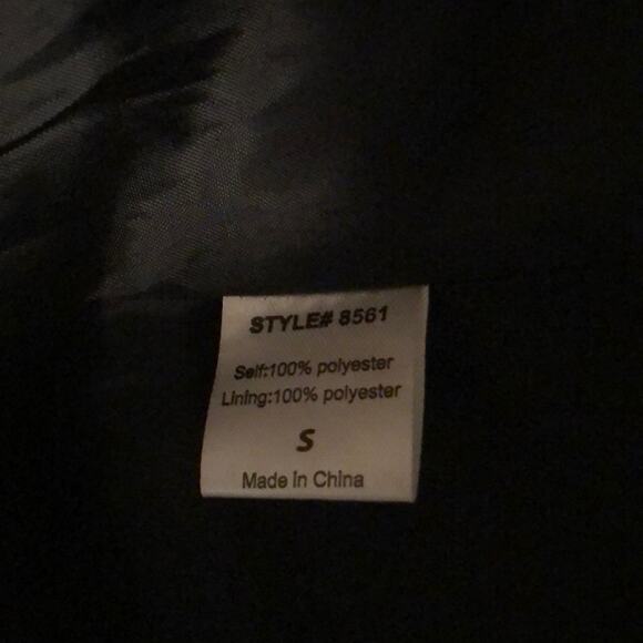 Active Basic Quality Couture Black Pea Coat Jacket Junior Size Small - Picture 7 of 8